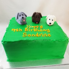 Dog - Little Dogs Buttercream Cake (D, V)